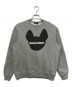 DSQUARED2ディースクエアード）の古着「Junior crewneck sweat shirt」｜グレー