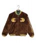 TAILOR TOYO（テーラー東洋）の古着「Mid 1950s Style Velveteen Souvenir Jacket “ROARING TIGER” × “WHITE EAGLE”」｜グリーン×ブラウン