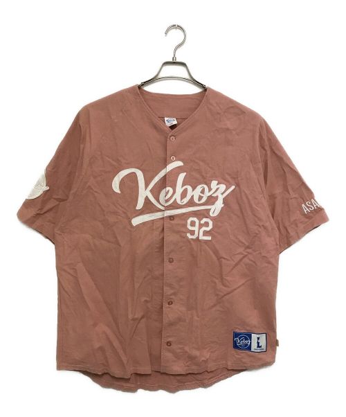 KEBOZ（ケボズ）KEBOZ (ケボズ) NELL BASEBALL SHIRT ピンク サイズ:Ⅼの古着・服飾アイテム