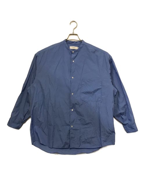 Graphpaper（グラフペーパー）Graphpaper (グラフペーパー) BROAD OVERSIZED L/S BAND COLLAR SHIRT ブルー サイズ:Fの古着・服飾アイテム