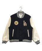 MLB×New Eraエムエルビー×ニューエラ）の古着「Los Angeles Dodgers Varcity Jacket」｜ネイビー