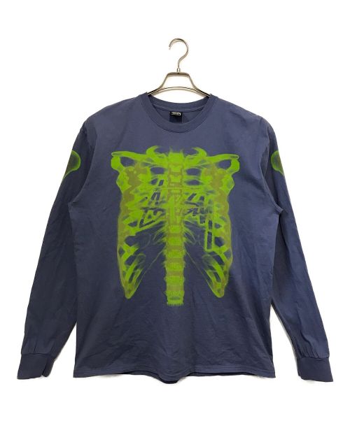 stussy（ステューシー）stussy (ステューシー) RIB CAGE 3M LS TEE ブルー サイズ:XLの古着・服飾アイテム