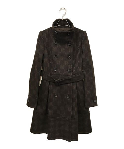 BURBERRY BLACK LABEL（バーバリーブラックレーベル）BURBERRY BLACK LABEL (バーバリーブラックレーベル) アンゴラ混コート ブラウン サイズ:38の古着・服飾アイテム