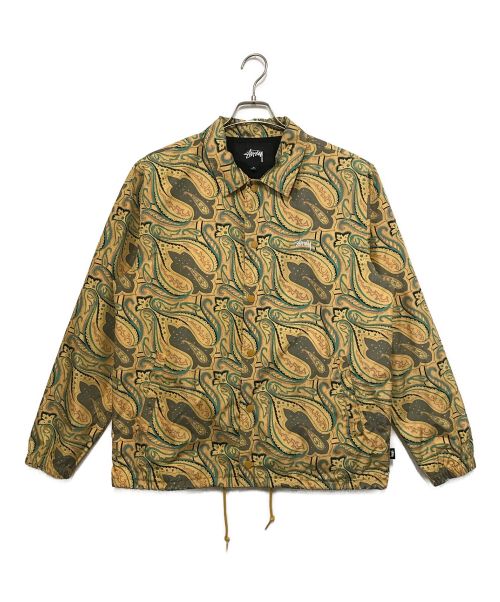 stussy（ステューシー）stussy (ステューシー) Paisley Coach Jacket イエロー サイズ:Mの古着・服飾アイテム