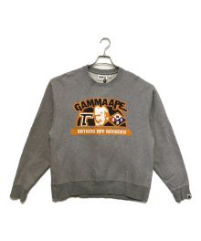 A BATHING APE（アベイシングエイプ）の古着「RELAXED CLASSIC GAMMA APE CREWNECK」｜グレー