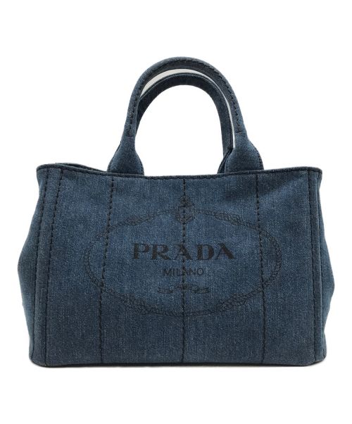 PRADA（プラダ）PRADA (プラダ) カナパ 2WAYハンドバッグ インディゴの古着・服飾アイテム