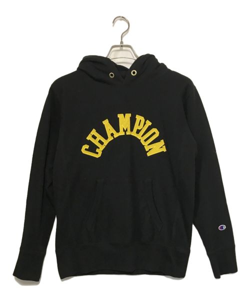 Champion REVERSE WEAVE（チャンピオンリバースウィーブ）Champion REVERSE WEAVE (チャンピオンリバースウィーブ) ロゴパーカー ブラック サイズ:Mの古着・服飾アイテム