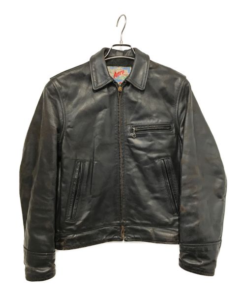 Aero LEATHER（エアロレザー）Aero LEATHER (エアロレザー) ホースハイドシングルライダースジャケット ブラウン サイズ:34の古着・服飾アイテム