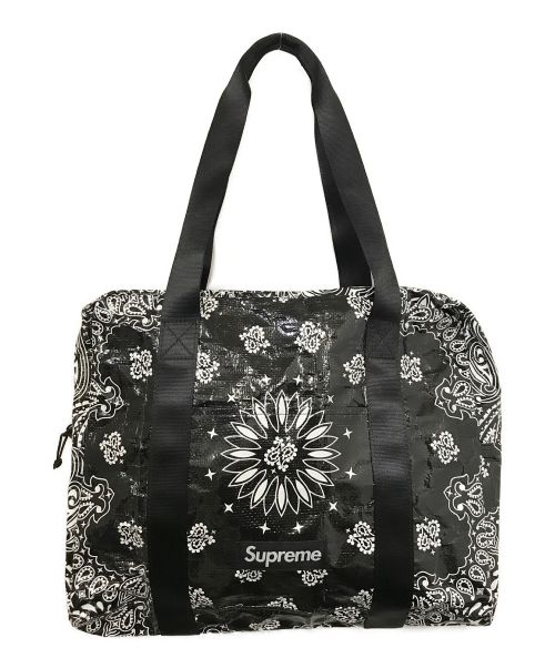 SUPREME（シュプリーム）SUPREME (シュプリーム) Bandana Tarp Small Duffle Bag ホワイト×ブラックの古着・服飾アイテム