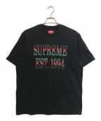 SUPREMEシュプリーム）の古着「Cotton Mesh Gradient Logo S/S Top」｜ブラック