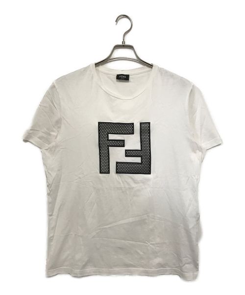 FENDI（フェンディ）FENDI (フェンディ) メッシュロゴカットソー ホワイト サイズ:XXLの古着・服飾アイテム