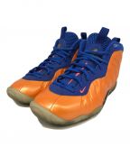 NIKEナイキ）の古着「AIR FOAMPOSITE ONE KNICKS GS 1/エア フォームポジット ワン ニックス グレードスクール ワン」｜オレンジ×ブルー