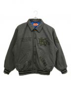 KEBOZケボズ）の古着「MELTON VARSITY JACKET」｜グレー