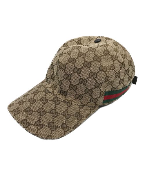 GUCCI（グッチ）GUCCI (グッチ) GGキャンバス ベースボールキャップ ベージュの古着・服飾アイテム