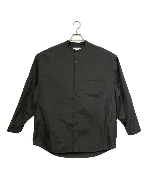 Graphpaper（グラフペーパー）Graphpaper (グラフペーパー) BROAD OVERSIZED L/S BAND COLLAR SHIRT グレー サイズ:Fの古着・服飾アイテム