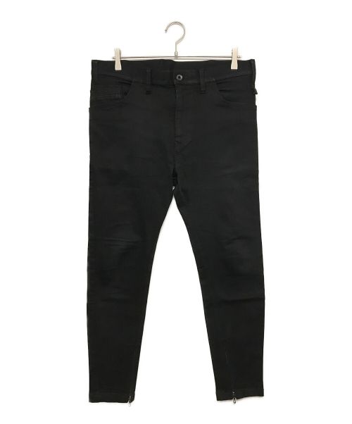 JULIUS（ユリウス）JULIUS (ユリウス) SKINNY HEM ZIP PANTS ブラック サイズ:34の古着・服飾アイテム