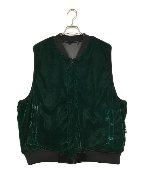 VANS（バンズ）VANS (バンズ) BILLY'S (（ビリーズ) DRAGON REVERSIBLE VEST グリーン サイズ:Ⅼの古着・服飾アイテム