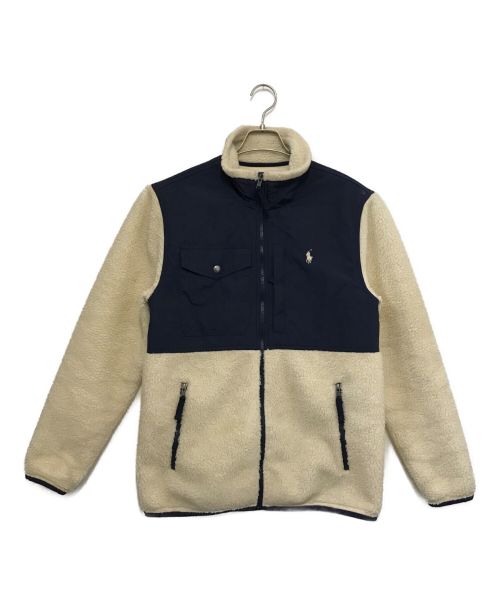 POLO RALPH LAUREN（ポロ・ラルフローレン）POLO RALPH LAUREN (ポロ・ラルフローレン) フリースジャケット ベージュ サイズ:Sの古着・服飾アイテム