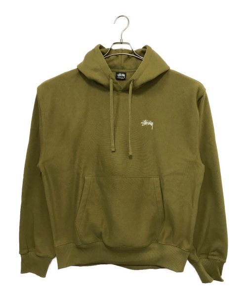 stussy（ステューシー）stussy (ステューシー) STOCK LOGO HOODIE/ストック ロゴ フーディー カーキ サイズ:Ⅼの古着・服飾アイテム