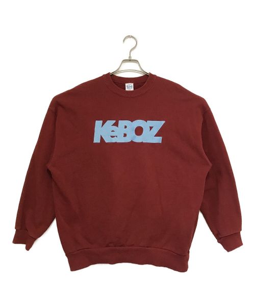 KEBOZ（ケボズ）KEBOZ (ケボズ) KITAYAMA 01 SWEAT CREWNECK バーガンディー サイズ:Ⅼの古着・服飾アイテム