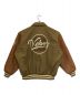 KEBOZ (ケボズ) MELTON & LEATHER VARSITY JACKET キャメル サイズ:Ⅼ：18000円