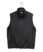 STEVEN ALANスティーブンアラン）の古着「COTTON NYLON ZIP STAND VEST/コットン ナイロン ジップ スタンド ベスト」｜ネイビー