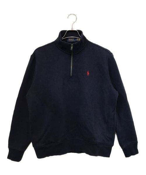 POLO RALPH LAUREN（ポロ・ラルフローレン）POLO RALPH LAUREN (ポロ・ラルフローレン) ハーフジップスウェット ネイビー サイズ:Ⅼの古着・服飾アイテム