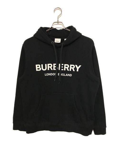 BURBERRY（バーバリー）BURBERRY (バーバリー) ロゴプリントパーカー ブラック サイズ:Ⅼの古着・服飾アイテム