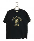 BAPE BY A BATHING APEベイプバイアベイシングエイプ）の古着「プリントカットソー」｜ブラック