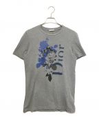 Christian Diorクリスチャン ディオール）の古着「Rose Print Tee / ローズ プリント Tシャツ」｜グレー