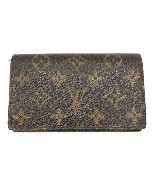 LOUIS VUITTON（ルイ ヴィトン）LOUIS VUITTON (ルイ ヴィトン) モノグラムポルトモネ・ビエ・トレゾール2つ折り財布 ブラウンの古着・服飾アイテム