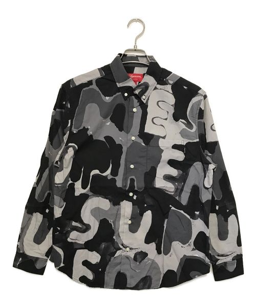 SUPREME（シュプリーム）SUPREME (シュプリーム) Painted Logo Shirt / ペインテッド ロゴ シャツ グレー サイズ:Sの古着・服飾アイテム