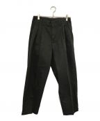 STEVEN ALANスティーブンアラン）の古着「STRC DRILL 2PLEATED PANTS-BOLD」｜グレー