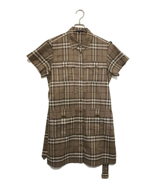 BURBERRY LONDON（バーバリーロンドン）BURBERRY LONDON (バーバリー ロンドン) シャツワンピース ブラウン サイズ:38の古着・服飾アイテム