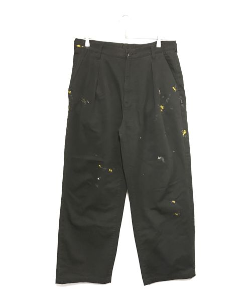 ANCELLM（アンセルム）ANCELLM (アンセルム) PAINT CHINO TROUSERS ブラック サイズ:２の古着・服飾アイテム