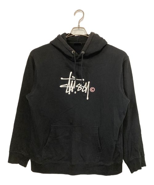 stussy（ステューシー）stussy (ステューシー) ロゴ刺繍パーカー ブラック サイズ:XLの古着・服飾アイテム