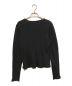 RHC Ron Herman（アールエイチシーロンハーマン）の古着「Organic Cotton Waffle Puff Shoulder Pullover / オーガニック コットン ワッフル パフ ショルダー プルオーバー」｜ブラック