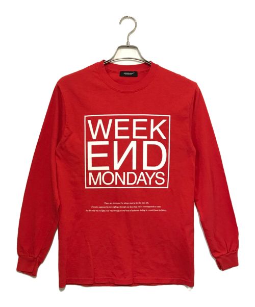 UNDERCOVER（アンダーカバー）UNDERCOVER (アンダーカバー) WEEKEND MONDAYS L/S TEE レッド サイズ:Sの古着・服飾アイテム