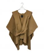 theoryセオリー）の古着「NEW DIVIDE LUXE HOODED PONCHO」｜キャメル