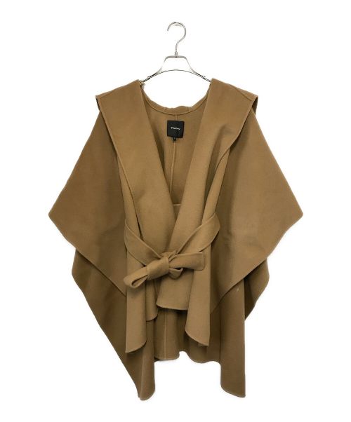 theory（セオリー）theory (セオリー) NEW DIVIDE LUXE HOODED PONCHO キャメル サイズ:Sの古着・服飾アイテム