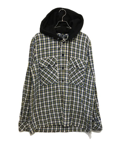 DIESEL（ディーゼル）DIESEL (ディーゼル) フーデッドシャツ ブルー サイズ:Lの古着・服飾アイテム