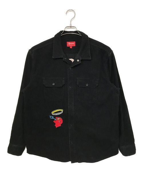 SUPREME（シュプリーム）SUPREME (シュプリーム) gonz corduroy work shirt ブラック サイズ:Ⅼの古着・服飾アイテム