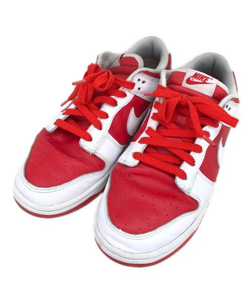 NIKE（ナイキ）NIKE (ナイキ) DUNK LOW Championship ホワイト×レッド サイズ:27の古着・服飾アイテム