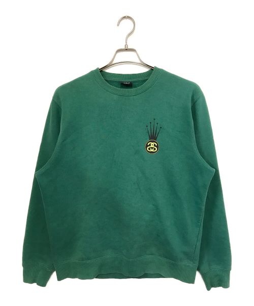 stussy（ステューシー）stussy (ステューシー) プリントスウェット グリーン サイズ:Ｍの古着・服飾アイテム