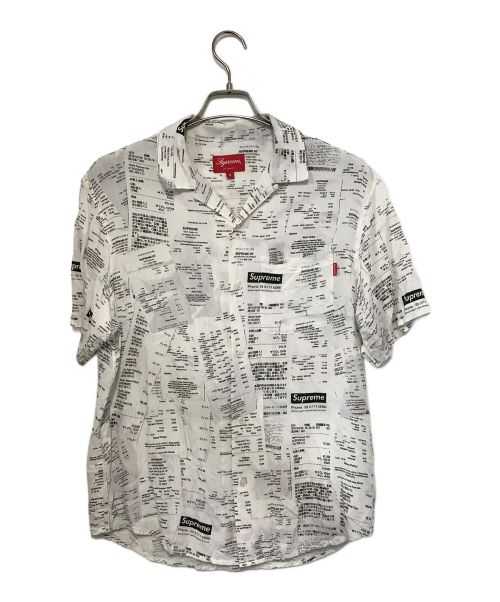 SUPREME（シュプリーム）Supreme (シュプリーム) Receipts Rayon S/S Shirt ホワイト サイズ:Sの古着・服飾アイテム