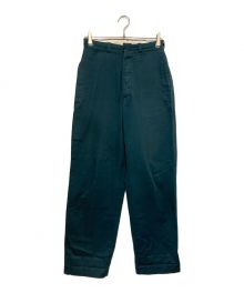 leno（リノ）の古着「WIDE CHINO TROUSERS / ワイド チノ トラウザーズ」｜グリーン