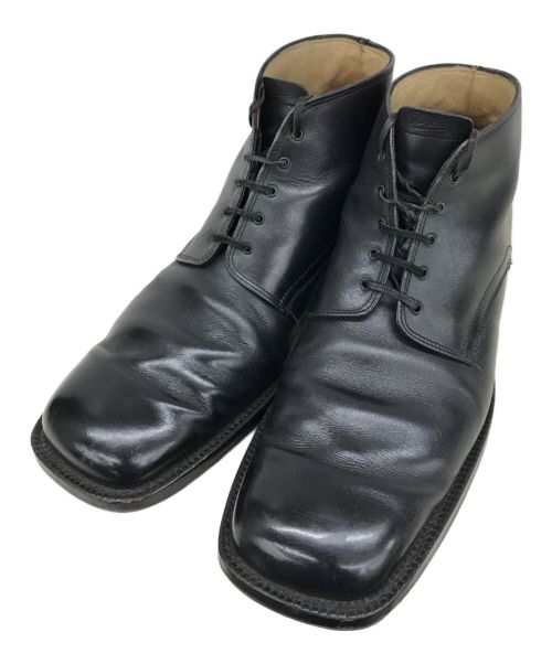 PARABOOT（パラブーツ）PARABOOT (パラブーツ) スクエアトゥブーツ ブラック サイズ:SIZE8の古着・服飾アイテム