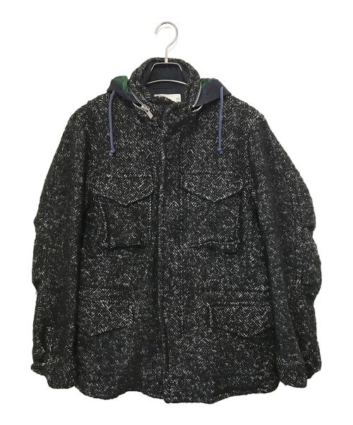 sacai（サカイ）sacai (サカイ) M-65 ウールモヘア ミリタリージャケット ネイビー サイズ:2の古着・服飾アイテム