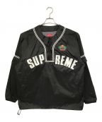 SUPREMEシュプリーム）の古着「Snap-Off Sleeve L/S Baseball Top」｜ブラック