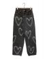 MIDNIGHT MOVE（ミッドナイトムーブ）の古着「heart denim pants」｜グレー